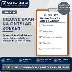 Checklist nieuwe baan na ontslag zoeken