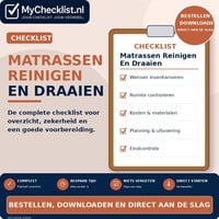 Checklist matrassen reinigen en draaien met uitgebreide stappen en controlepunten