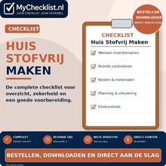 Checklist huis stofvrij maken