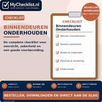 Checklist binnendeuren onderhouden met uitgebreide stappen en controlepunten