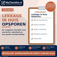Checklist lekkage in huis opsporen met uitgebreide stappen en controlepunten