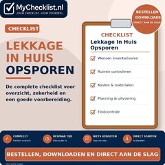 Checklist lekkage in huis opsporen