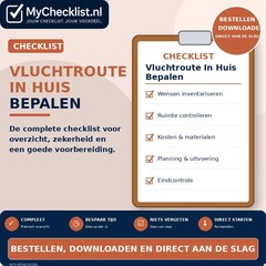 Checklist vluchtroute in huis bepalen