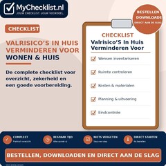 Checklist valrisico's in huis verminderen voor wonen & huis