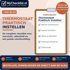 Checklist thermostaat praktisch instellen