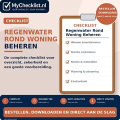 Checklist regenwater rond woning beheren