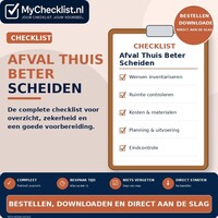 Checklist afval thuis beter scheiden met uitgebreide stappen en controlepunten