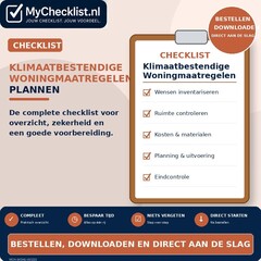 Checklist klimaatbestendige woningmaatregelen plannen