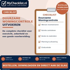 Checklist duurzame woningcontrole uitvoeren