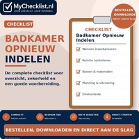 Checklist badkamer opnieuw indelen met uitgebreide stappen en controlepunten