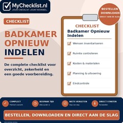Checklist badkamer opnieuw indelen