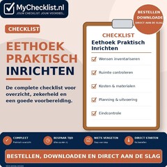Checklist eethoek praktisch inrichten