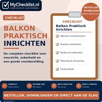 Checklist balkon praktisch inrichten met uitgebreide stappen en controlepunten