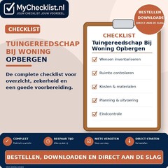 Checklist tuingereedschap bij woning opbergen