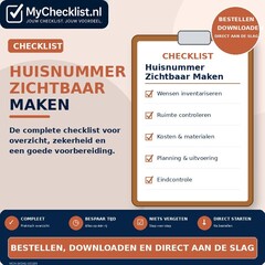 Checklist huisnummer zichtbaar maken