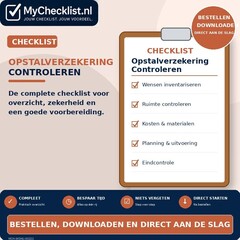 Checklist opstalverzekering controleren