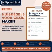 Checklist huisregels voor gezin maken met uitgebreide stappen en controlepunten
