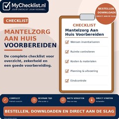Checklist mantelzorg aan huis voorbereiden