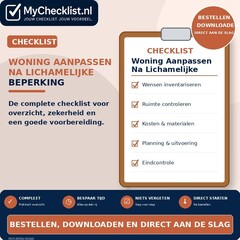 Checklist woning aanpassen na lichamelijke beperking