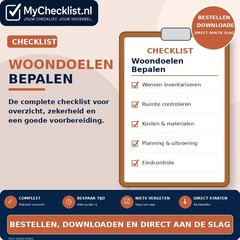 Checklist woondoelen bepalen