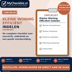 Checklist kleine woning efficiënt indelen