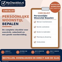 Checklist persoonlijke woonstijl bepalen met uitgebreide stappen en controlepunten