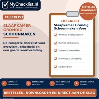 Checklist slaapkamer grondig schoonmaken voor wonen & huis met uitgebreide stappen en controlepunten