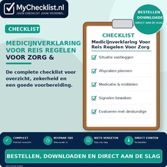 Checklist medicijnverklaring voor reis regelen voor zorg & gezondheid