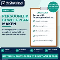 Checklist persoonlijk beweegplan maken met uitgebreide stappen en controlepunten