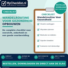 Checklist wandelroutine voor gezondheid opbouwen