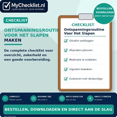 Checklist ontspanningsroutine voor het slapen maken