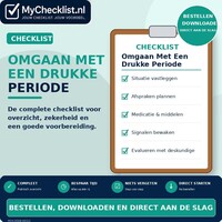 Checklist omgaan met een drukke periode met uitgebreide stappen en controlepunten