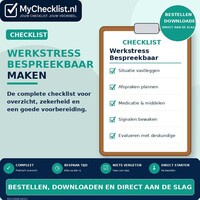 Checklist werkstress bespreekbaar maken met uitgebreide stappen en controlepunten