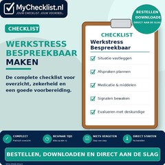 Checklist werkstress bespreekbaar maken