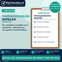 Checklist therapiedoelen bepalen