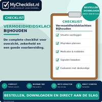 Checklist vermoeidheidsklachten bijhouden met uitgebreide stappen en controlepunten