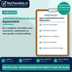 Checklist vermoeidheidsklachten bijhouden