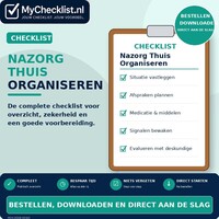 Checklist nazorg thuis organiseren met uitgebreide stappen en controlepunten