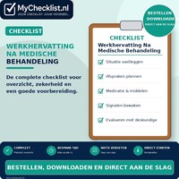 Checklist werkhervatting na medische behandeling voorbereiden met uitgebreide stappen en controlepunten