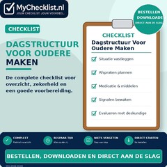 Checklist dagstructuur voor oudere maken