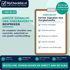 Checklist eerste signalen van zorgbehoefte bespreken