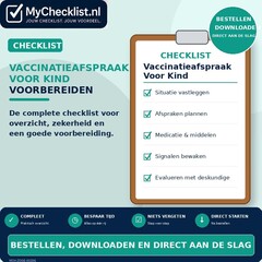 Checklist vaccinatieafspraak voor kind voorbereiden