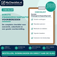 Checklist eerste zwangerschapsafspraak voorbereiden