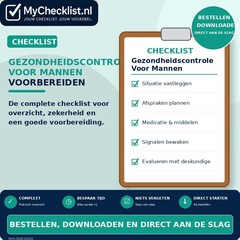 Checklist gezondheidscontrole voor mannen voorbereiden