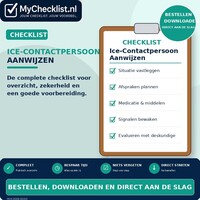 Checklist ice-contactpersoon aanwijzen met uitgebreide stappen en controlepunten
