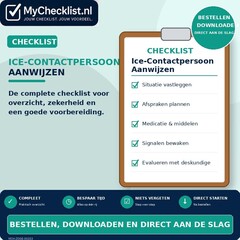 Checklist ice-contactpersoon aanwijzen