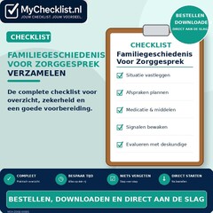 Checklist familiegeschiedenis voor zorggesprek verzamelen