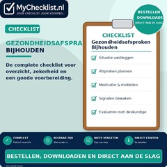 Checklist gezondheidsafspraken bijhouden