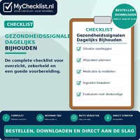 Checklist gezondheidssignalen dagelijks bijhouden met uitgebreide stappen en controlepunten
