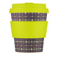 Ecoffee Cup PLA, Koffiebeker to Go 240 ml Geel Siliconen